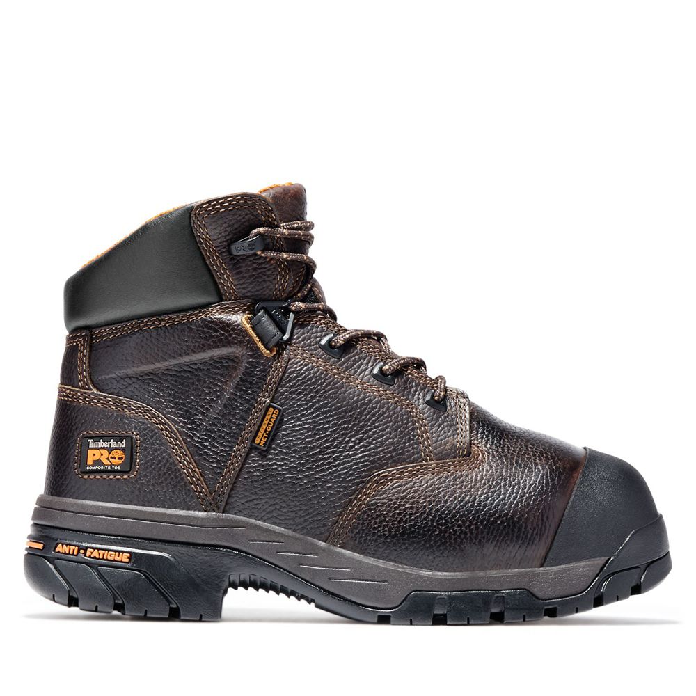 Botas de Trabajo Timberland Hombre Pro® Helix 6" Met Guard Comp Toe Marrones - Chile ZLR-370659